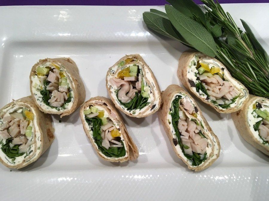 Herb Cream Cheese and Turkey Rolls
